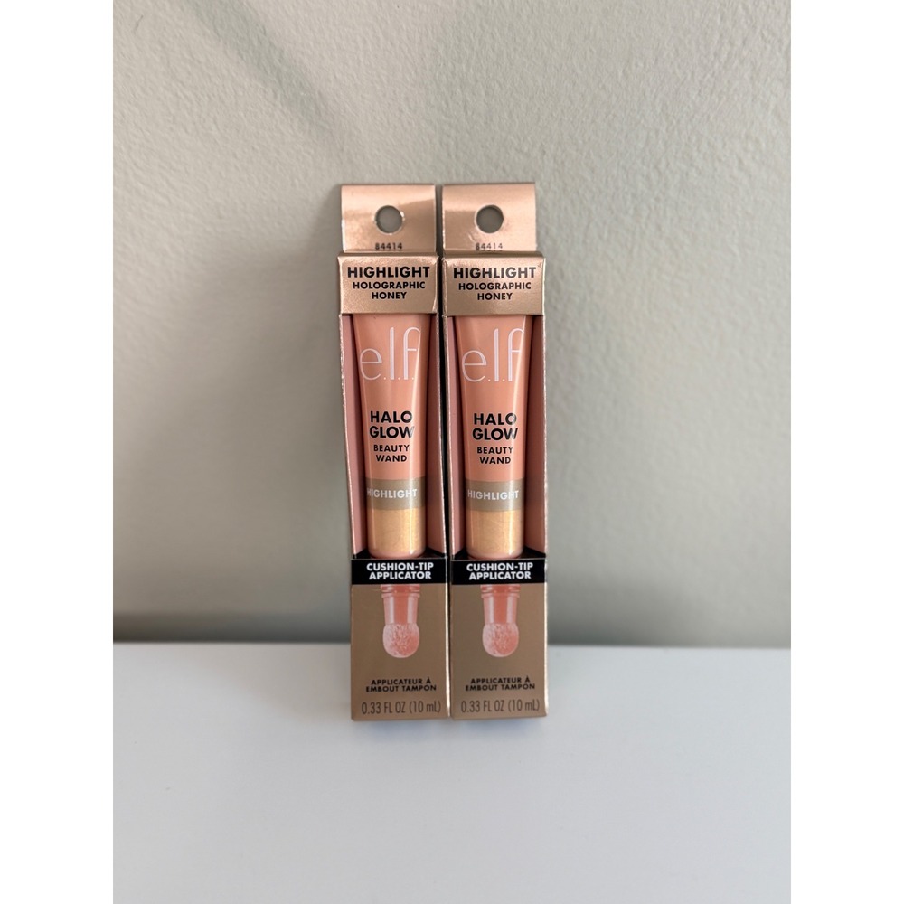 e.l.f.‎ Halo Glow Beauty Wand Highlighter 2pc Holographic Honey 0.33oz NWT